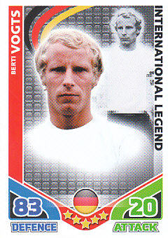 Berti Vogts Germany 2010 World Cup Match Attax International Legends #IL